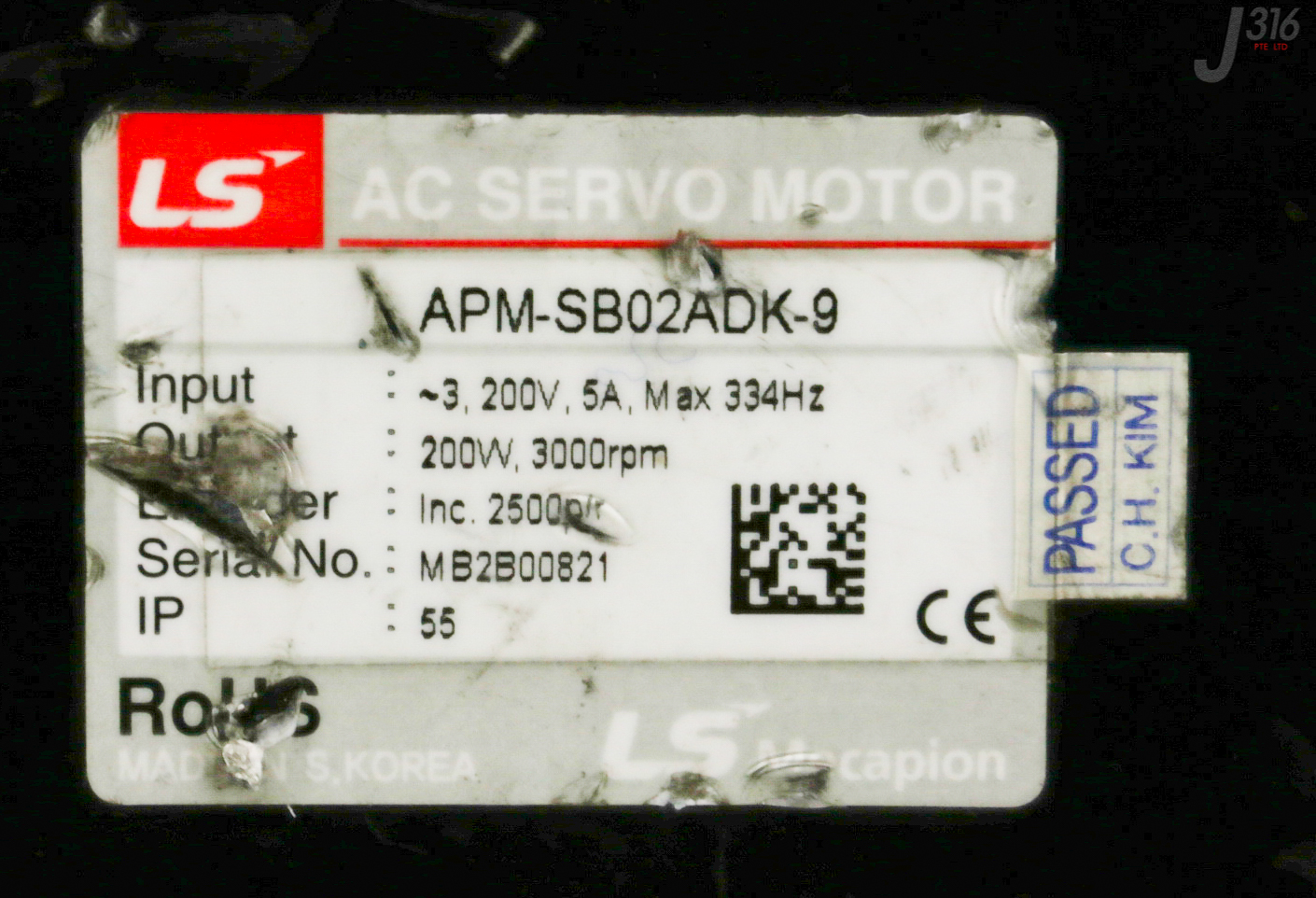 30454 LS MECAPION AC SERVO MOTOR APM-SB02ADK-9 | eBay